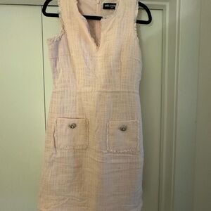 Karl Lagerfeld Light Pink Tweed Mini Dress